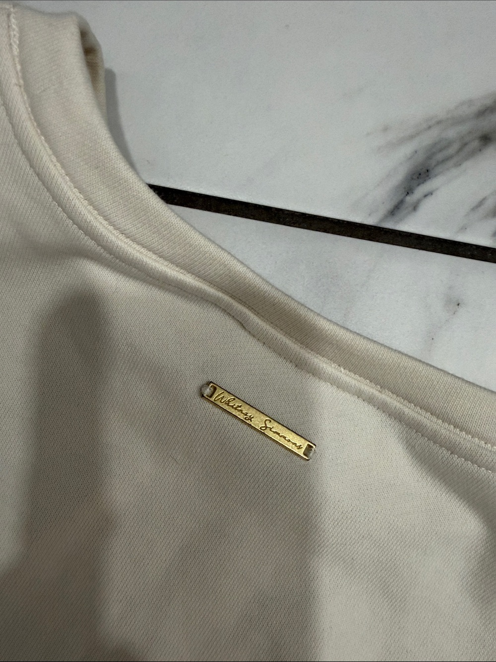 Gymshark Whitney Simmons Cream Cropped Crewneck Sweatshirt - Picture 7 of 8